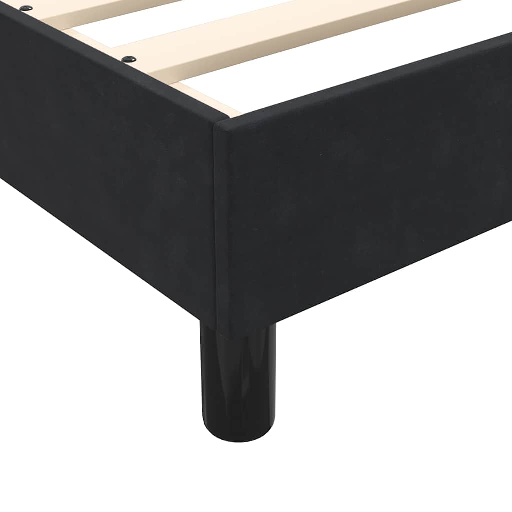 Boxspring met matras fluweel zwart 140x210 cm