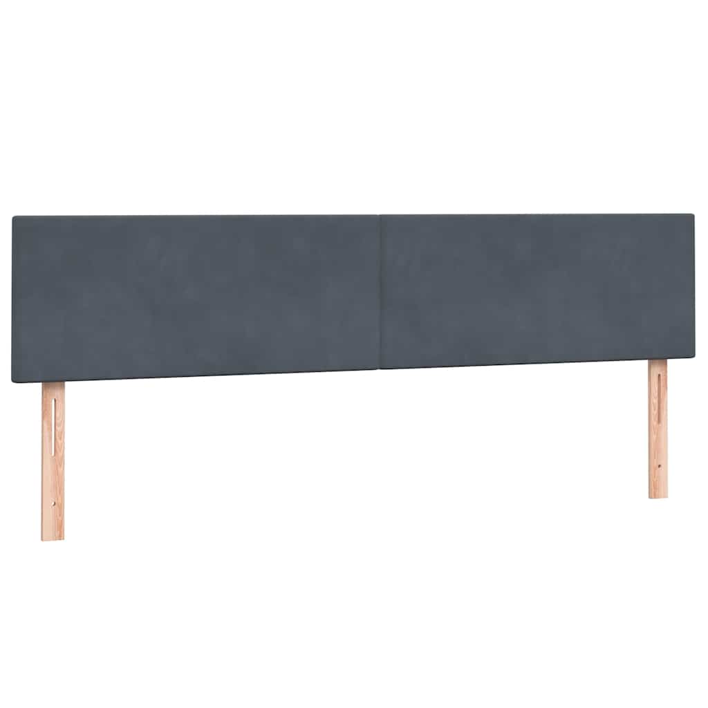 Boxspring met matras fluweel donkergrijs 200x220 cm