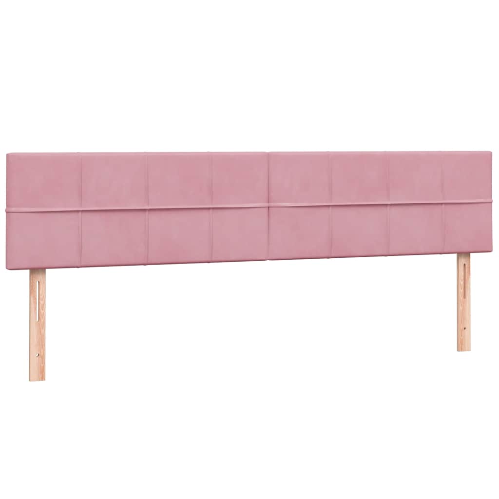Boxspring met matras fluweel roze 180x210 cm