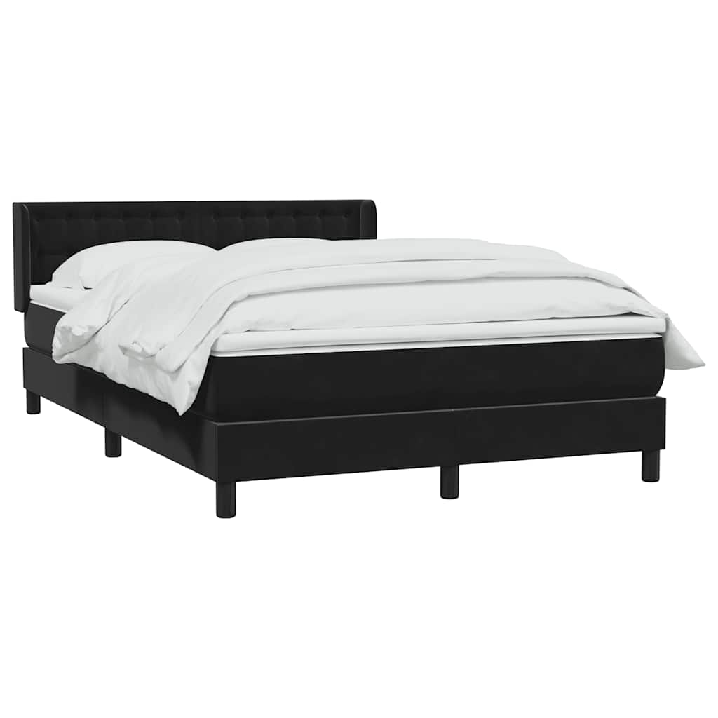 Boxspring met matras fluweel zwart 160x210 cm