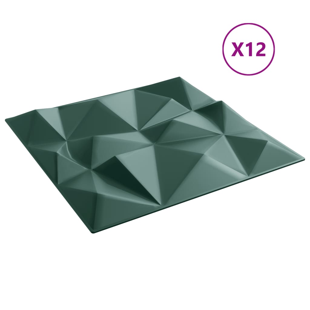 Wandpanelen Diamant 3 M² 50X50 Cm Xps Groen 12 Diamant groen