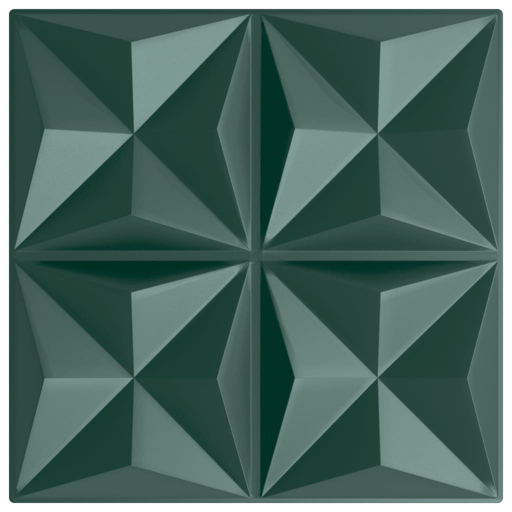 Wandpanelen Origami 3 M² 50X50 Cm Xps Groen 12 Origami grijs