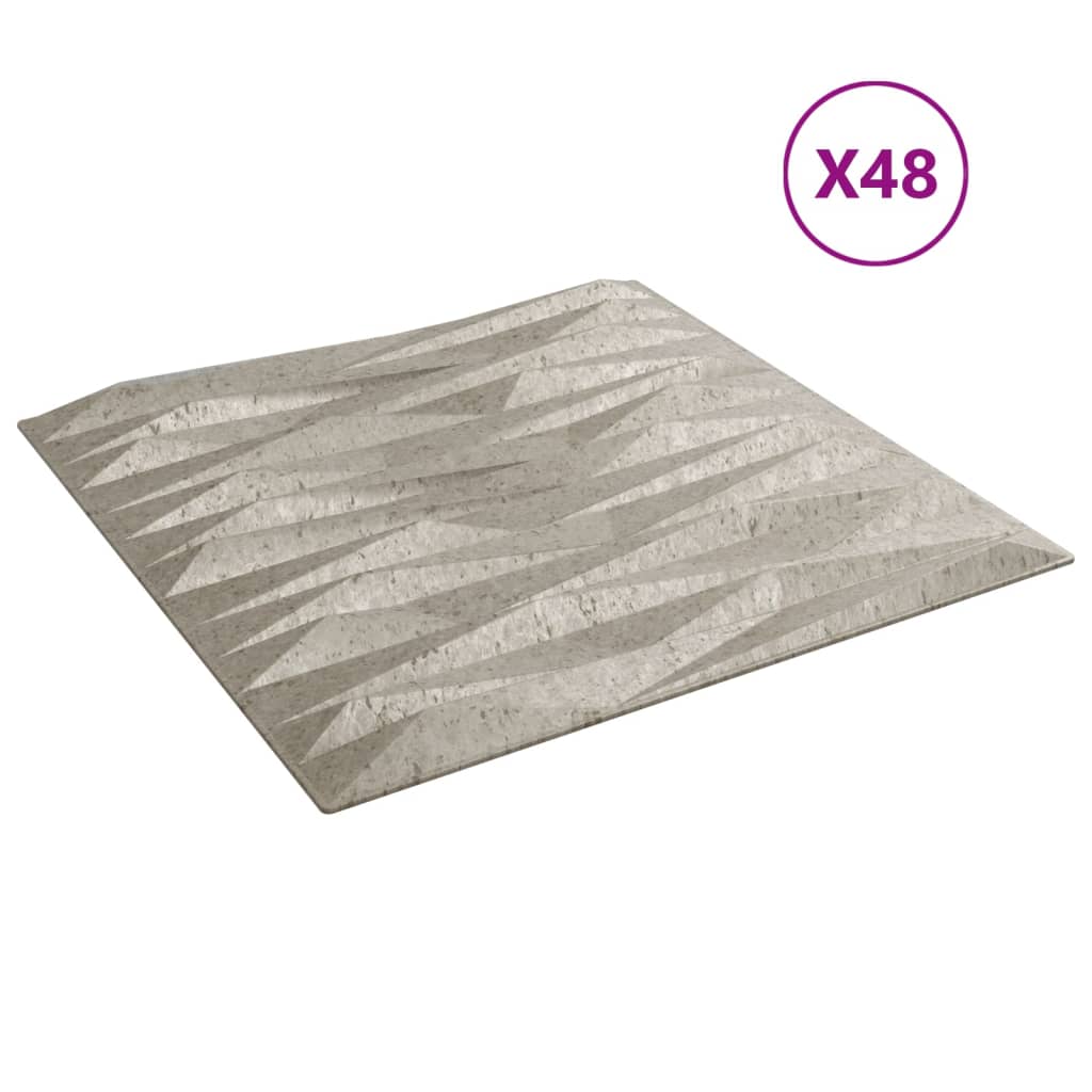 Wandpanelen Steen 12 M² 50X50 Cm Xps Beton 48 Steen betonkleurig