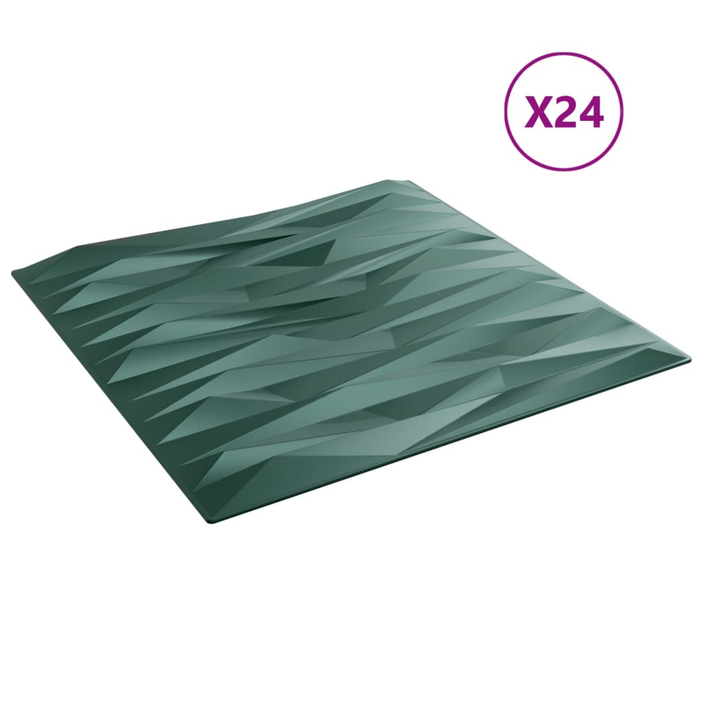 Wandpanelen Steen 6 M² 50X50 Cm Xps Groen 24 Steen groen