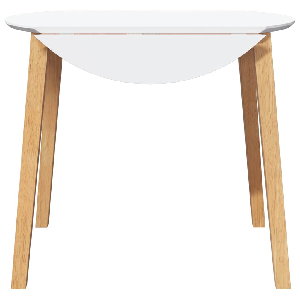 Eettafel massief hout naturel rubber