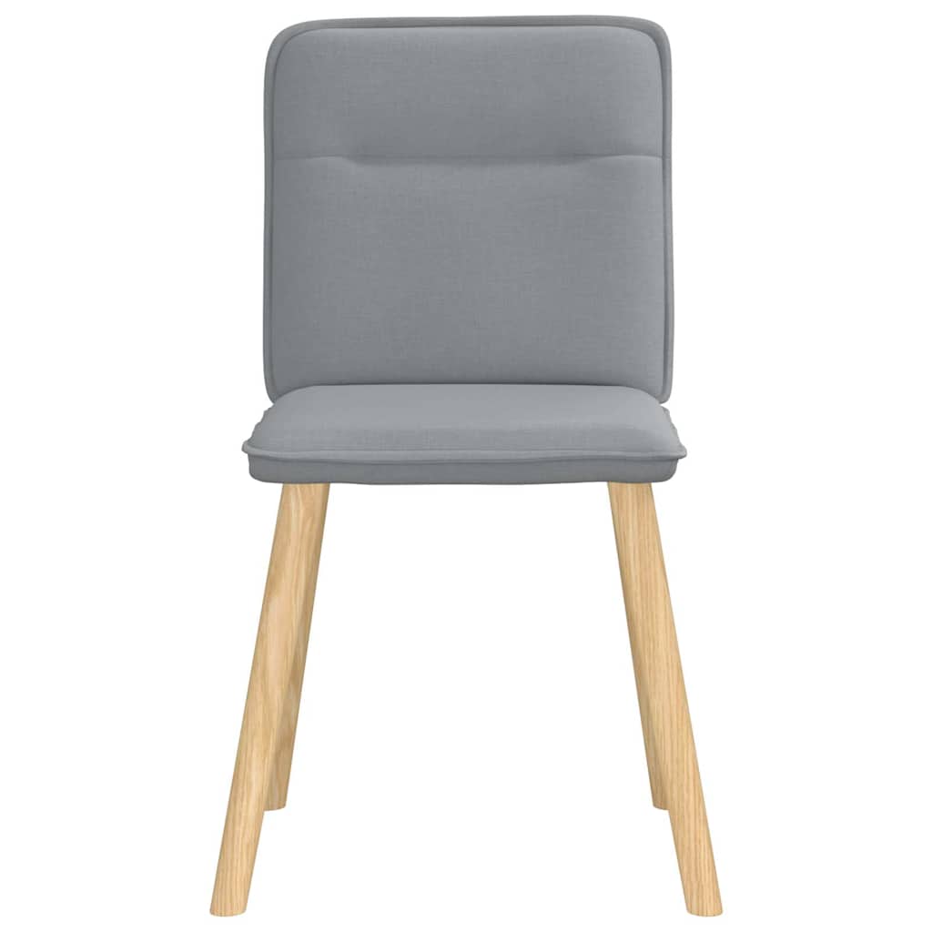 Eetkamerstoelen 4 st stof lichtgrijs
