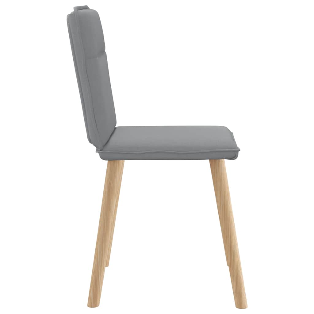 Eetkamerstoelen 4 st stof lichtgrijs