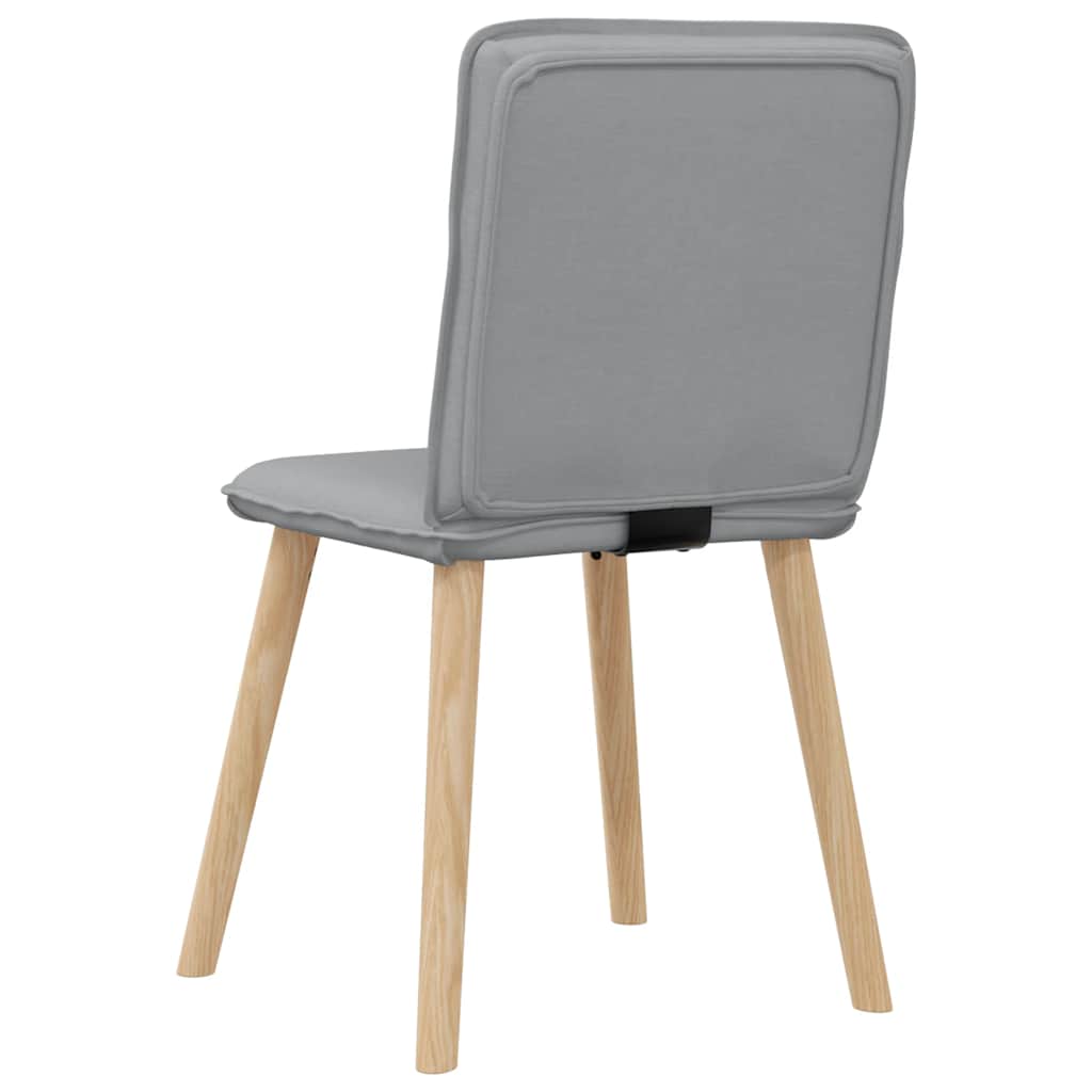 Eetkamerstoelen 4 st stof lichtgrijs