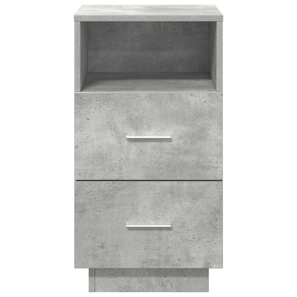 Nachtkastjes 2 st met 2 lades 36x36x68 cm betongrijs