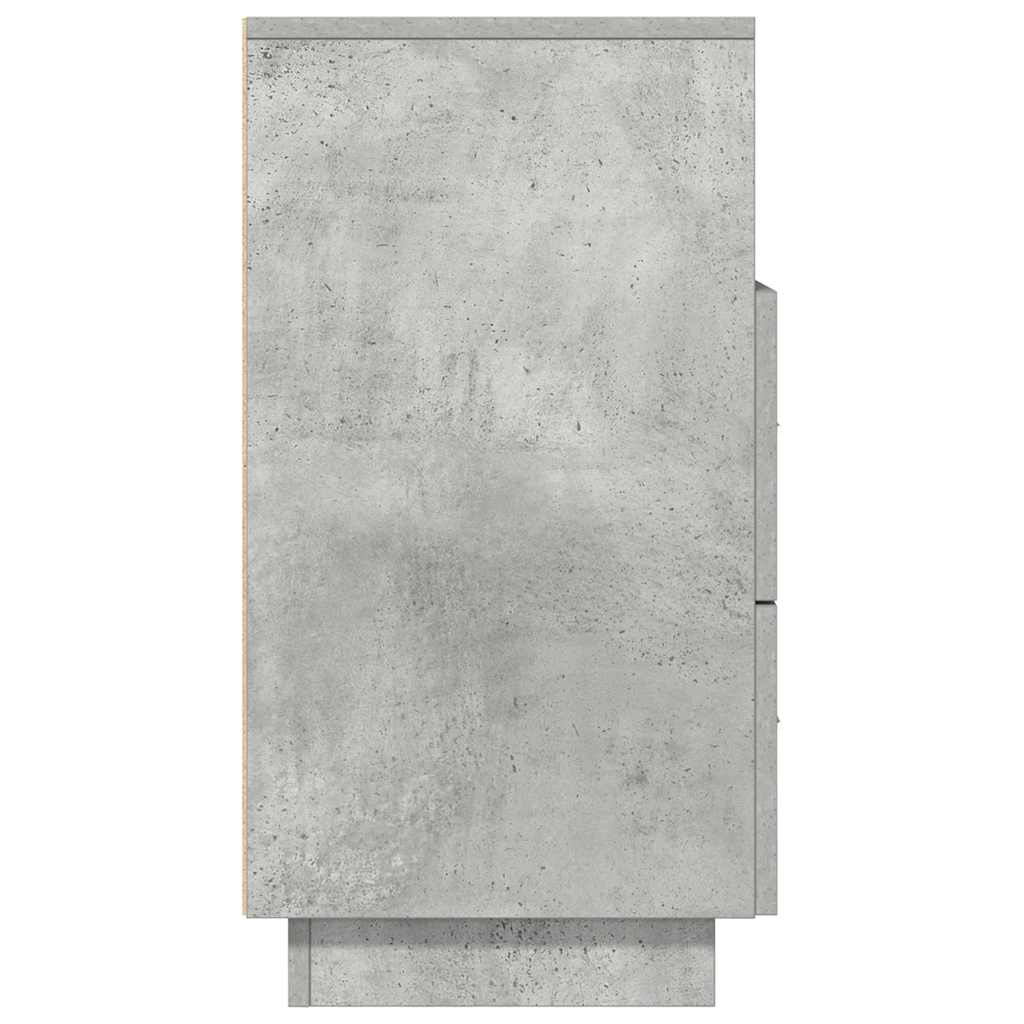 Nachtkastjes 2 st met 2 lades 36x36x68 cm betongrijs