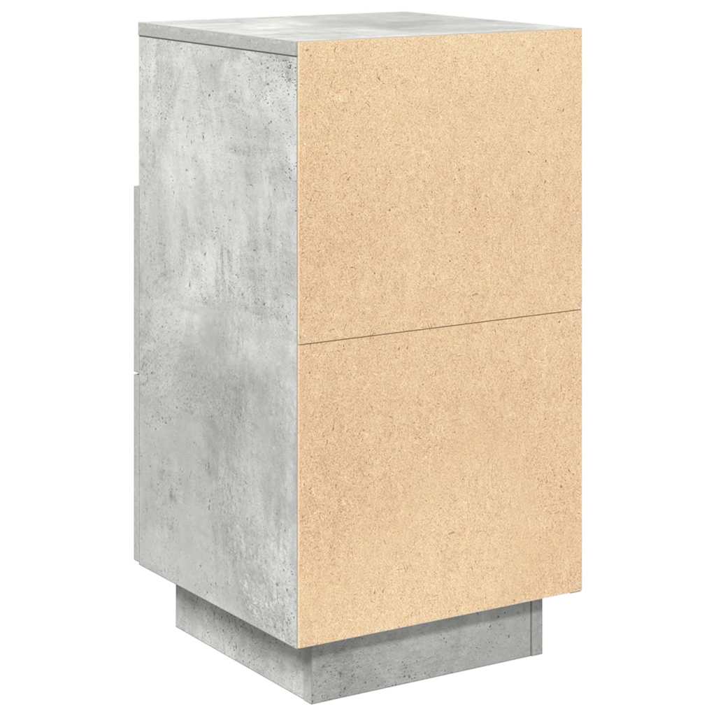 Nachtkastjes 2 st met 2 lades 36x36x68 cm betongrijs