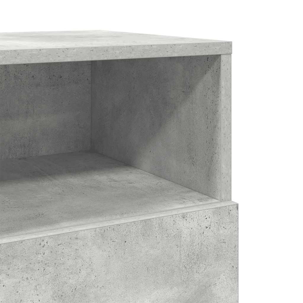 Nachtkastjes 2 st met 2 lades 36x36x68 cm betongrijs