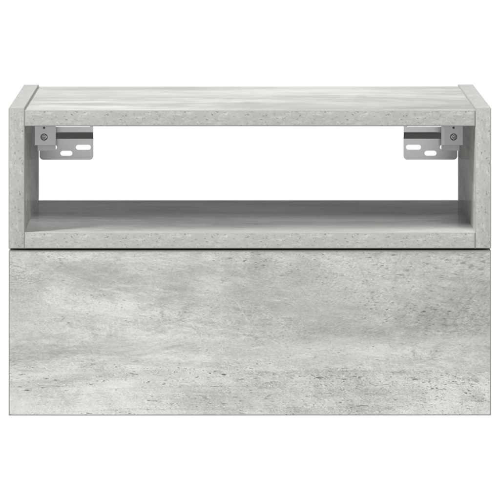 Nachtkastje wandgemonteerd 45x26x28,5 cm betongrijs