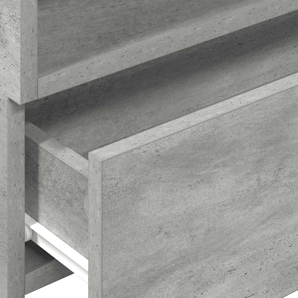 Nachtkastje wandgemonteerd 45x26x28,5 cm betongrijs