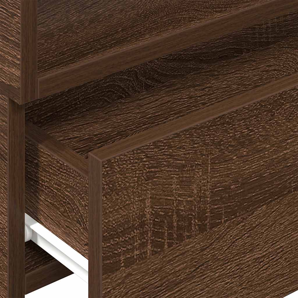 Nachtkastje wandgemonteerd 45x26x28,5 cm bruin eikenkleur