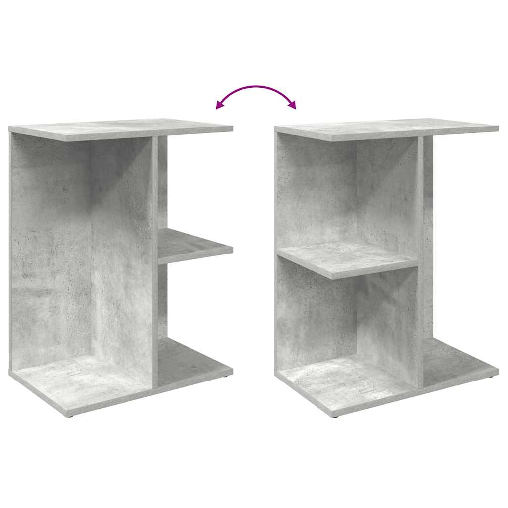 Nachtkastje 46,5x29x61 cm bewerkt hout betongrijs