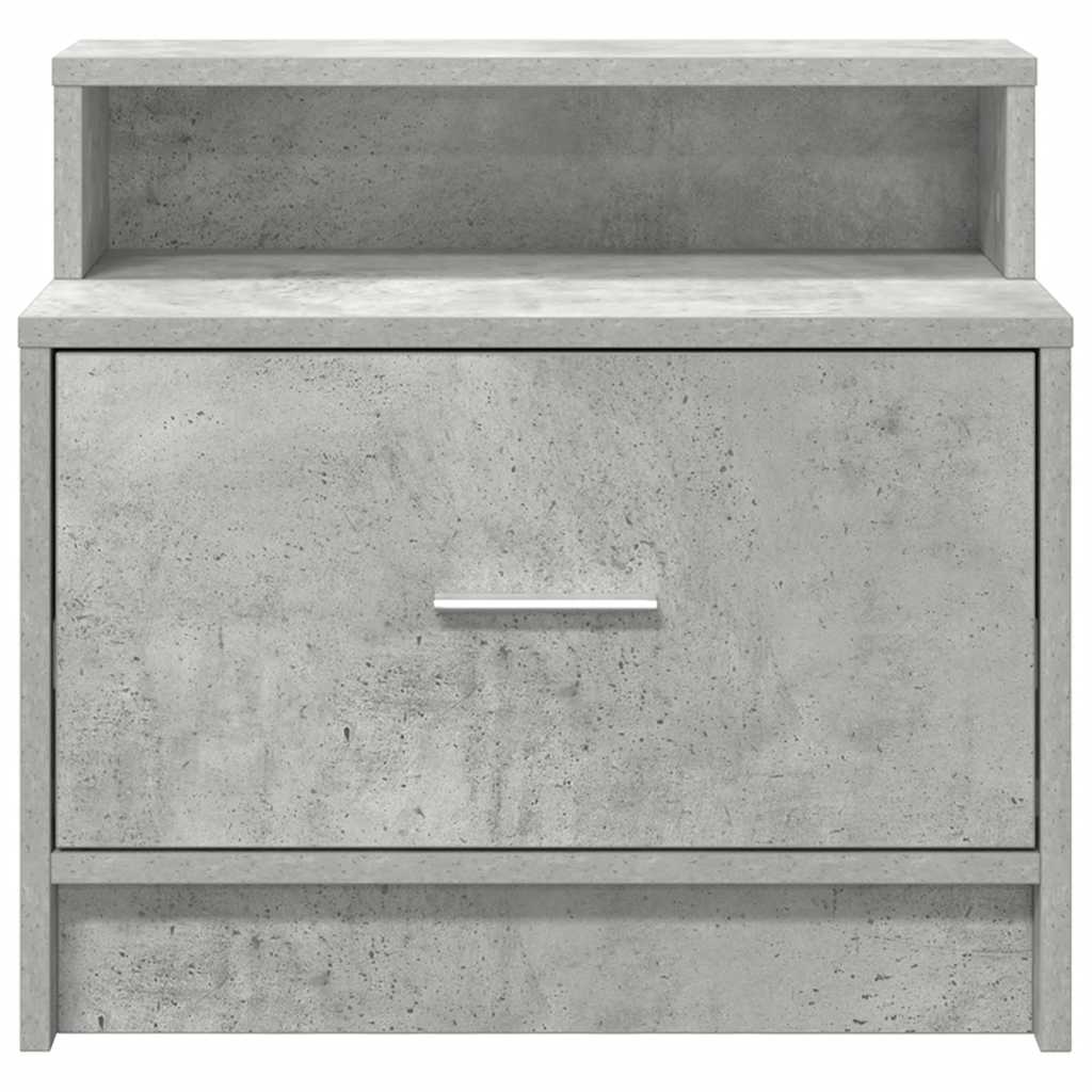Nachtkastjes 2 st met lade 51x31x47 cm betongrijs