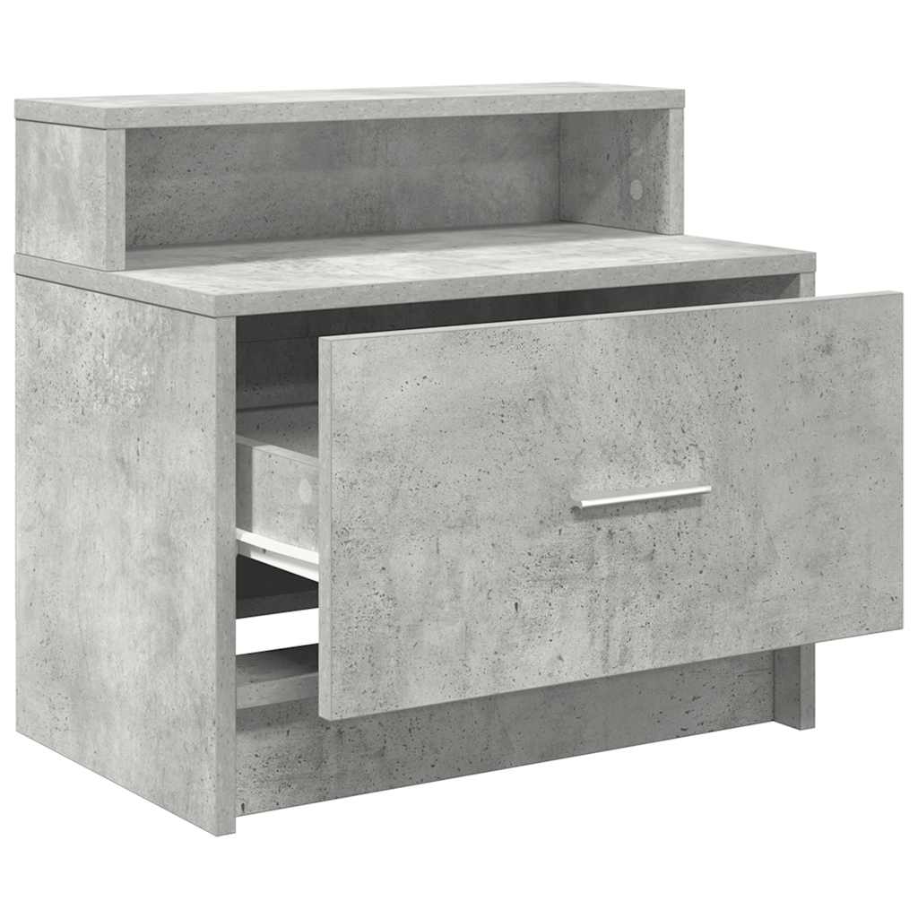 Nachtkastjes 2 st met lade 51x31x47 cm betongrijs