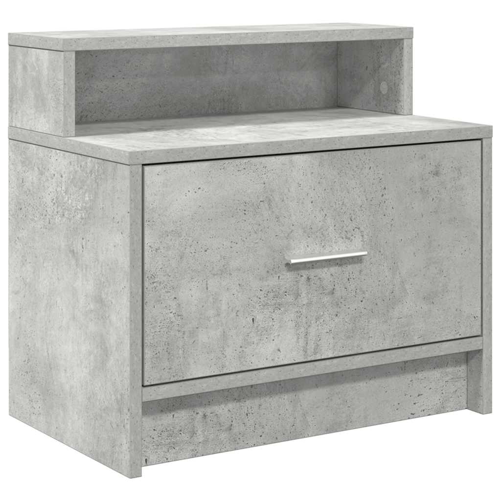 Nachtkastjes 2 st met lade 51x31x47 cm betongrijs