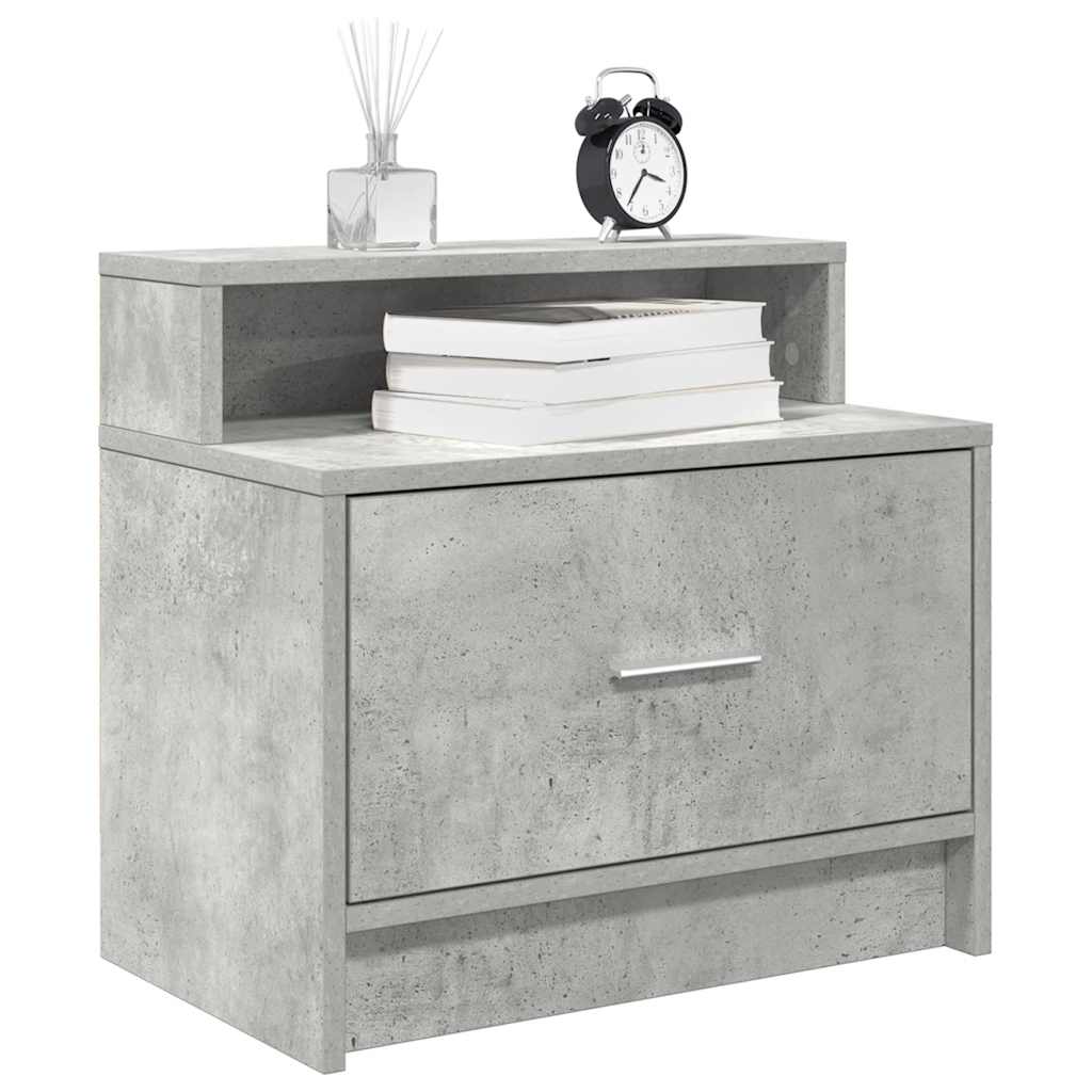 Nachtkastjes 2 st met lade 51x31x47 cm betongrijs