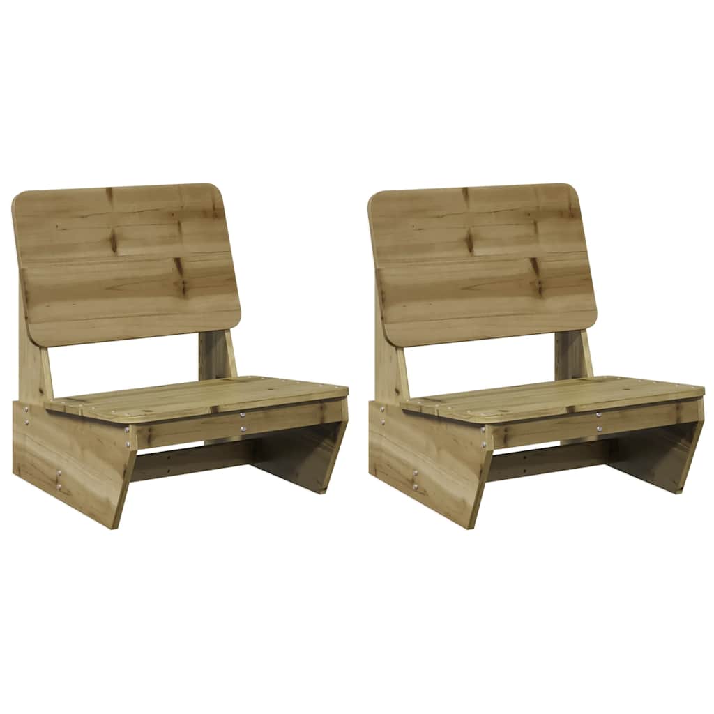 Tuinstoelen 2 st 60x64x70,5 cm geïmpregneerd hout