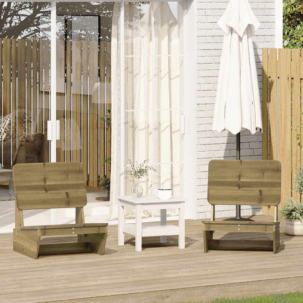 Tuinstoelen 2 st 60x64x70,5 cm geïmpregneerd hout