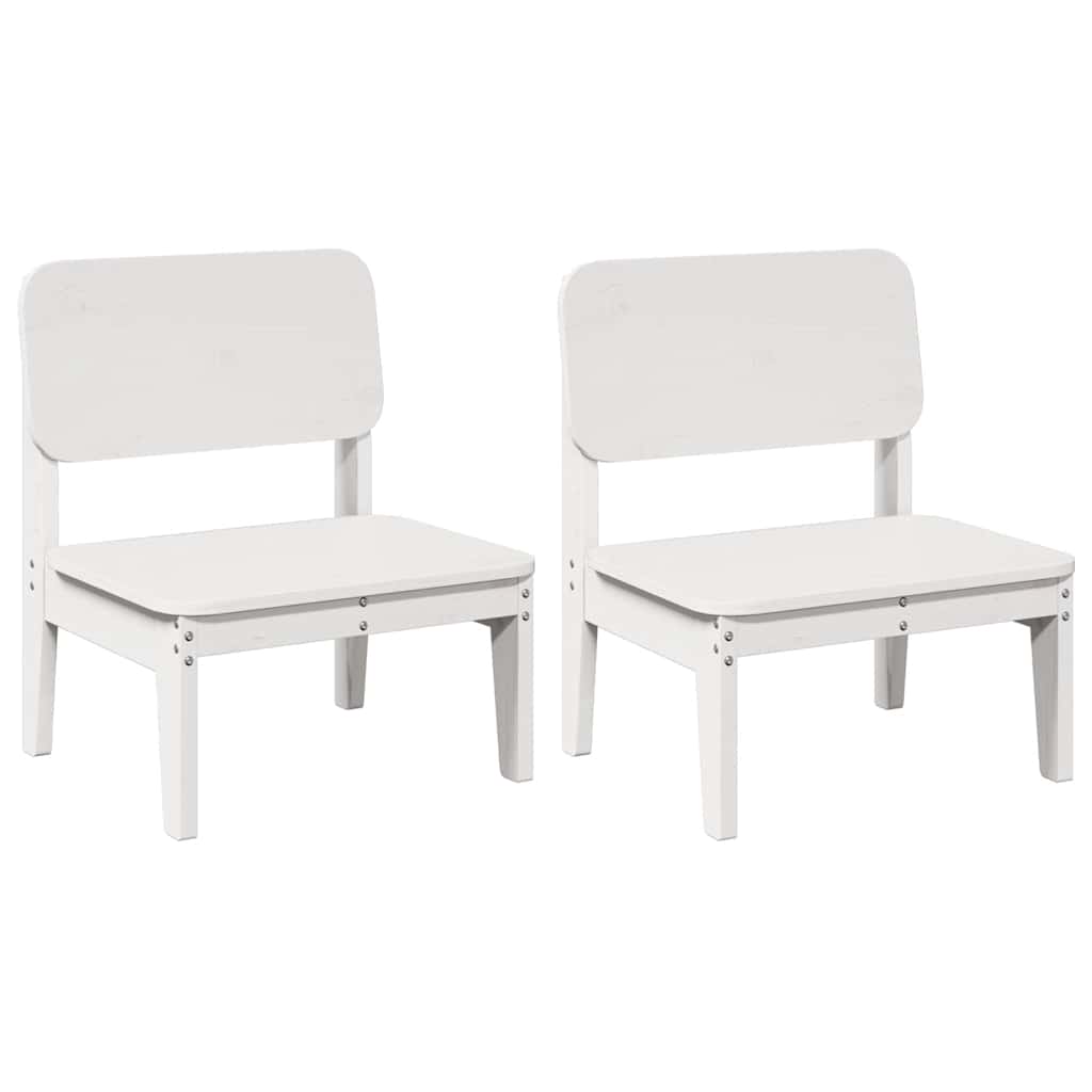 Tuinstoelen 2 st 60x52,5x72 cm massief grenenhout wit