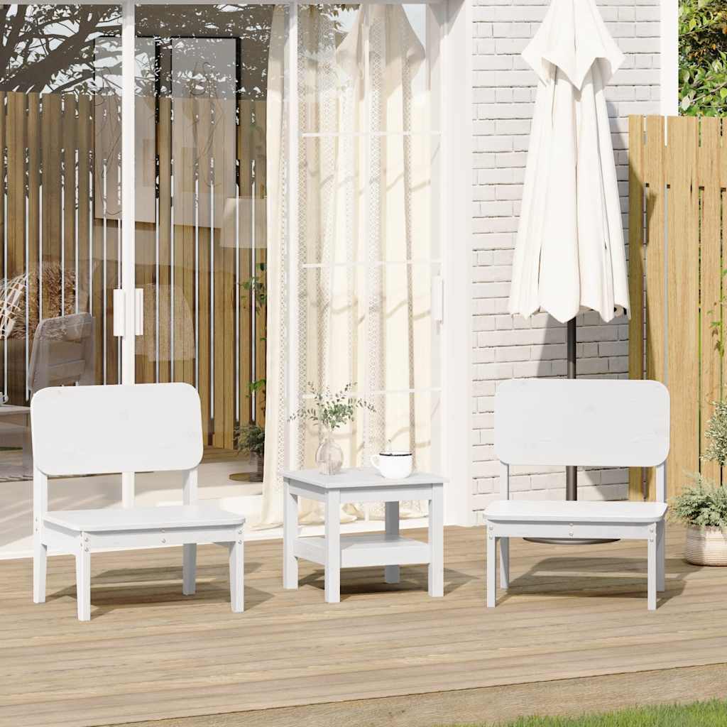 Tuinstoelen 2 st 60x52,5x72 cm massief grenenhout wit