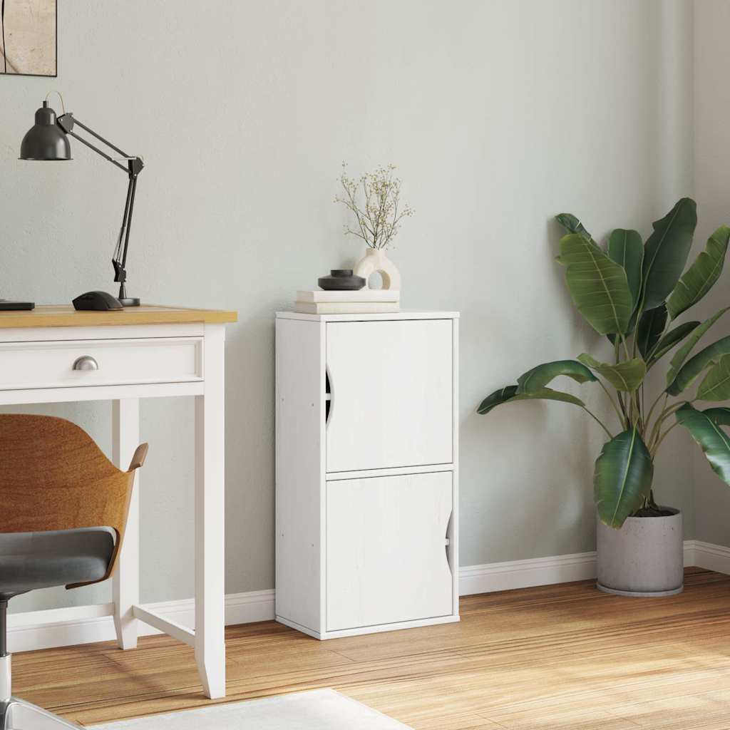Bijzetkast ODDA 40x24x79 cm massief grenenhout wit