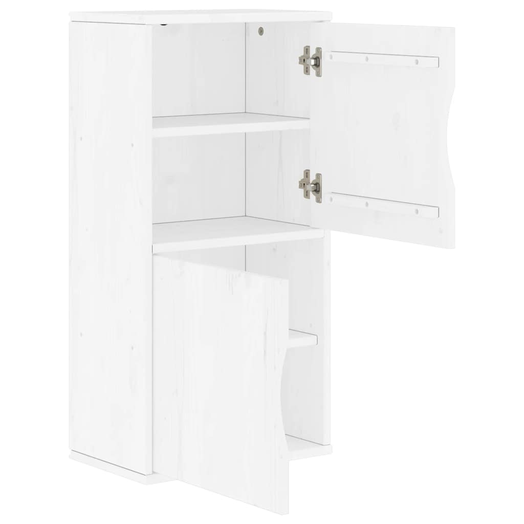 Bijzetkast ODDA 40x24x79 cm massief grenenhout wit