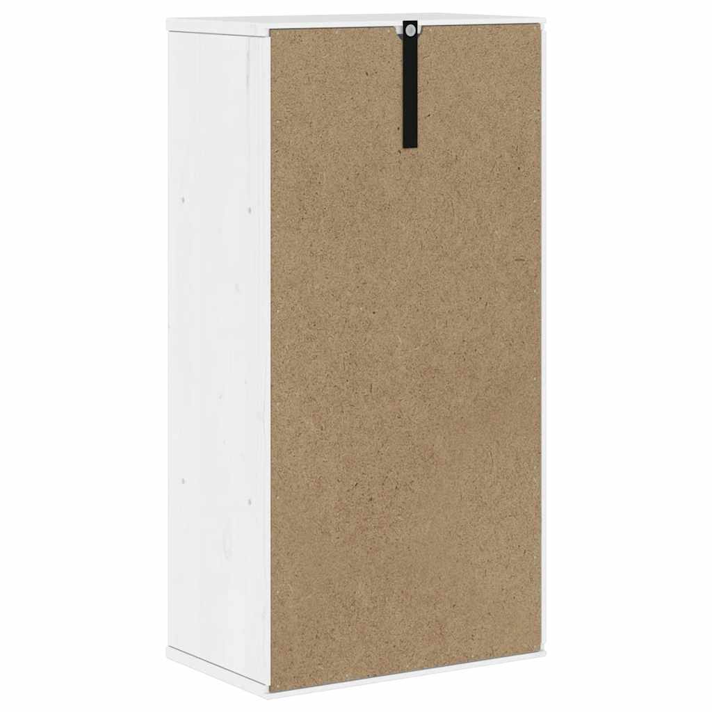 Bijzetkast ODDA 40x24x79 cm massief grenenhout wit