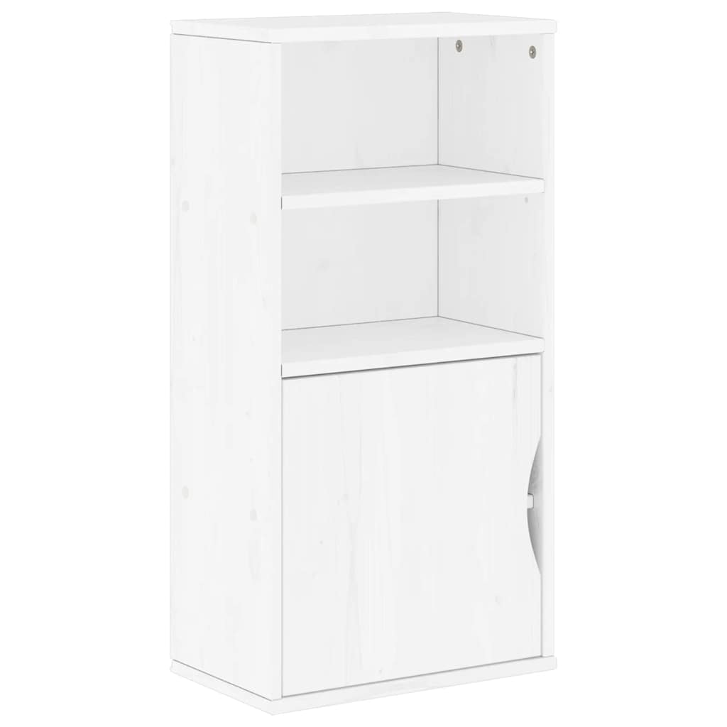Bijzetkast ODDA 40x24x79 cm massief grenenhout wit