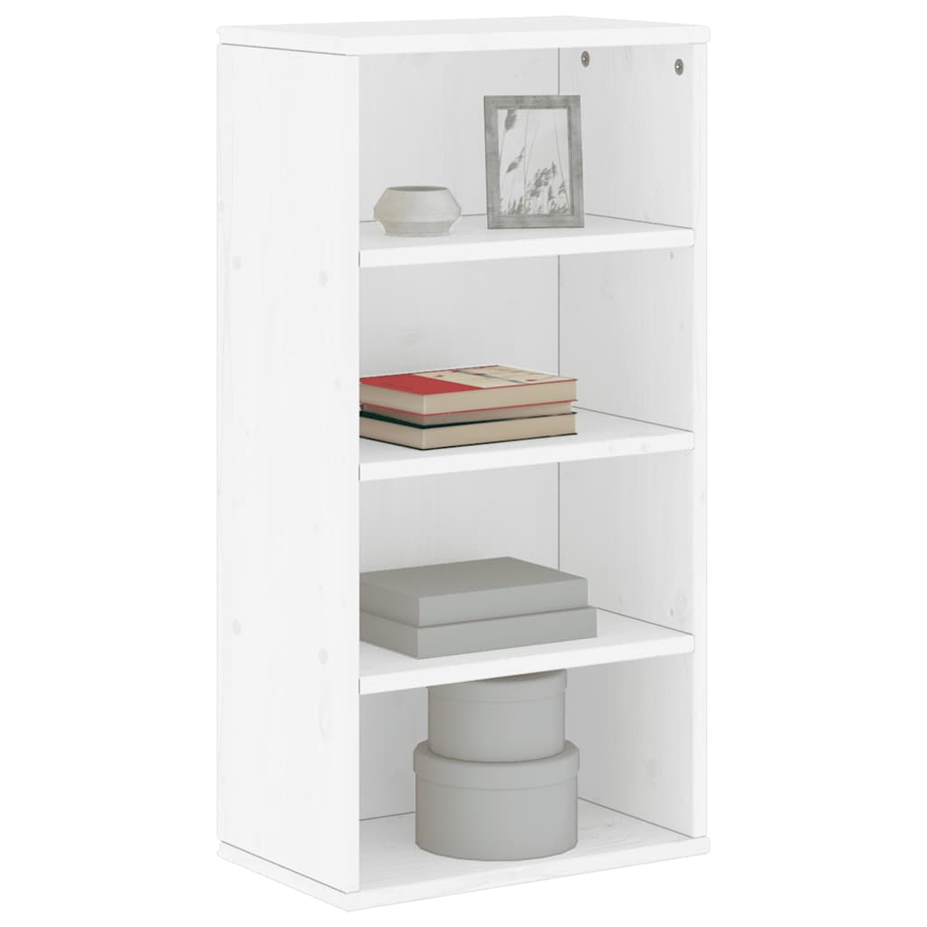 Bijzetkast ODDA 40x24x79 cm massief grenenhout wit