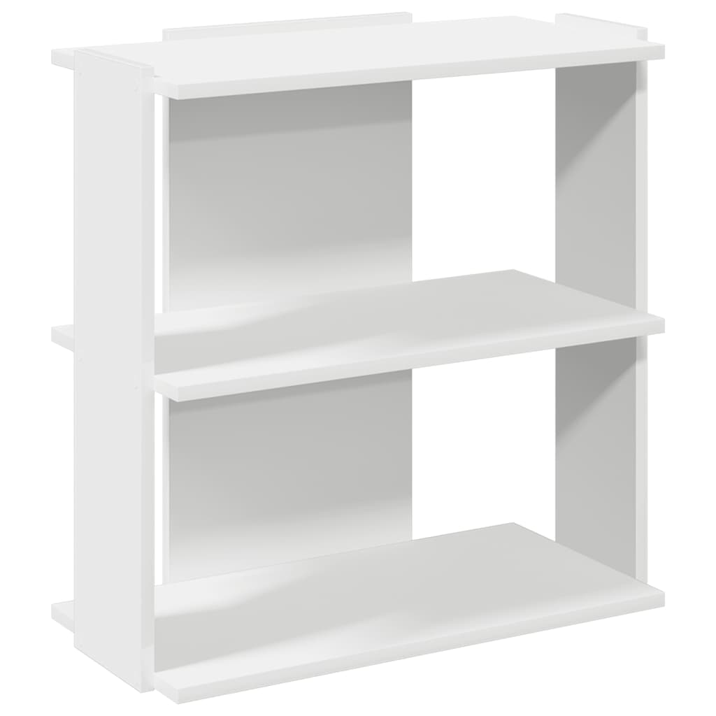 Boekenkast 3-laags 60x30x60 cm bewerkt hout wit