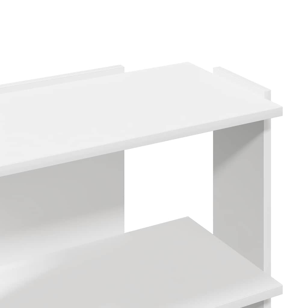 Boekenkast 3-laags 60x30x60 cm bewerkt hout wit