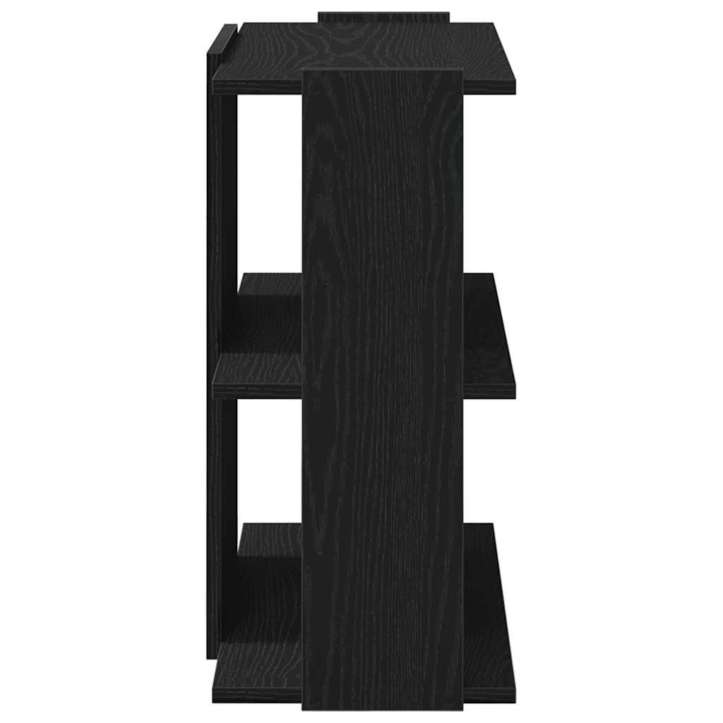 Boekenkast 3-laags 60x30x60 cm bewerkt hout zwart