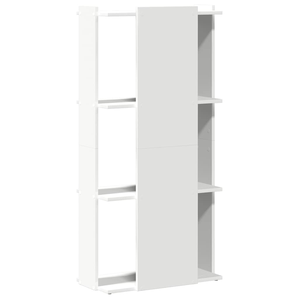 Boekenkast 3-laags 60x30x120 cm bewerkt hout wit