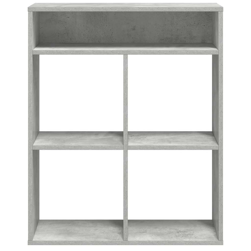 Boekenkast 66x31x80 cm bewerkt hout betongrijs