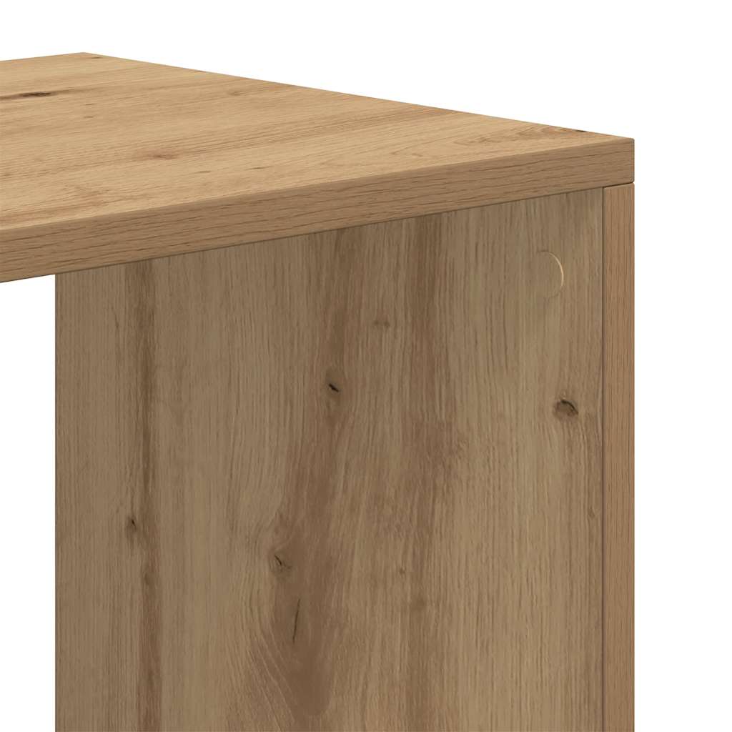 Boekenkast 66x31x112 cm bewerkt hout artisanaal eikenkleur