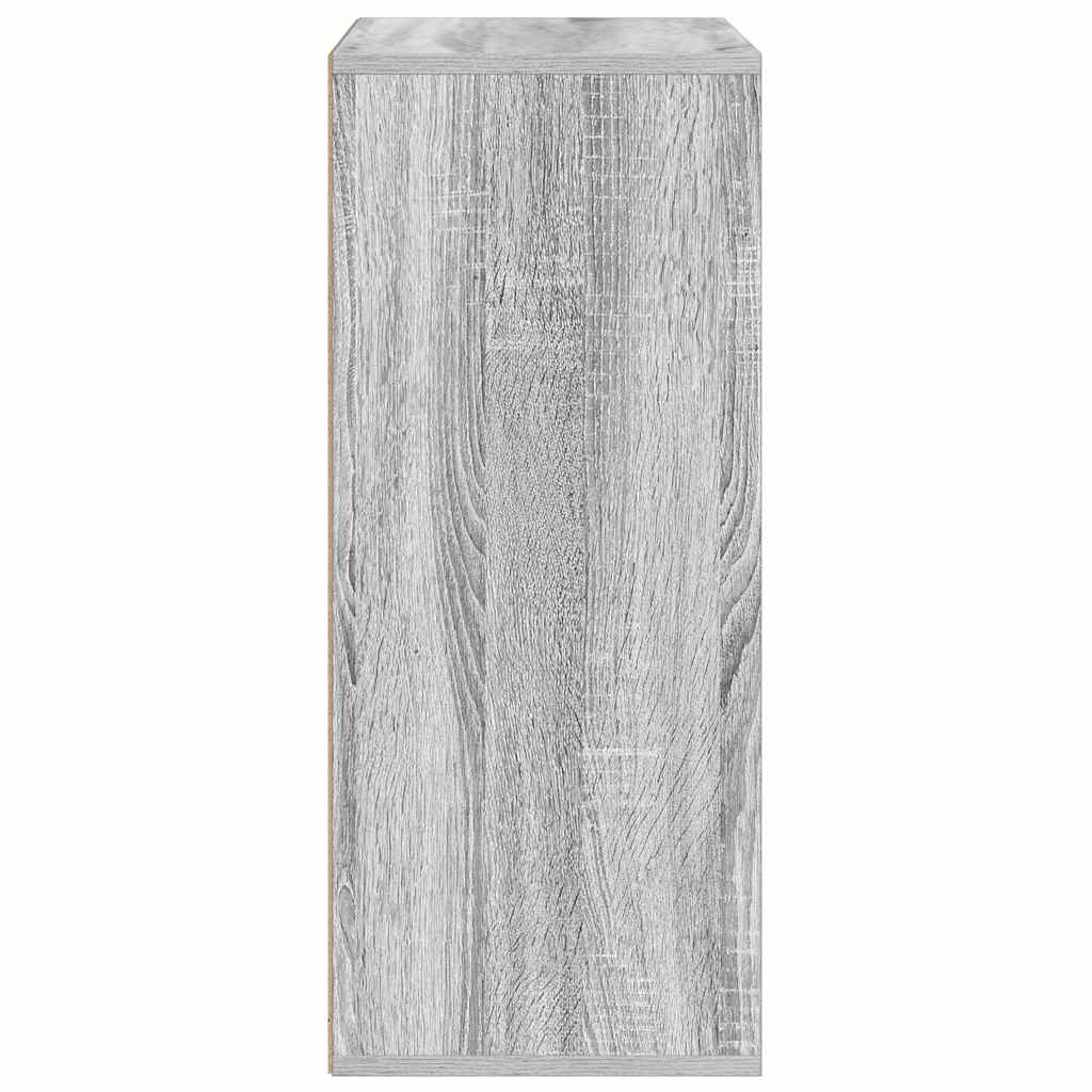 Boekenkast 60x30x71,5 cm bewerkt hout grijs sonoma eikenkleurig