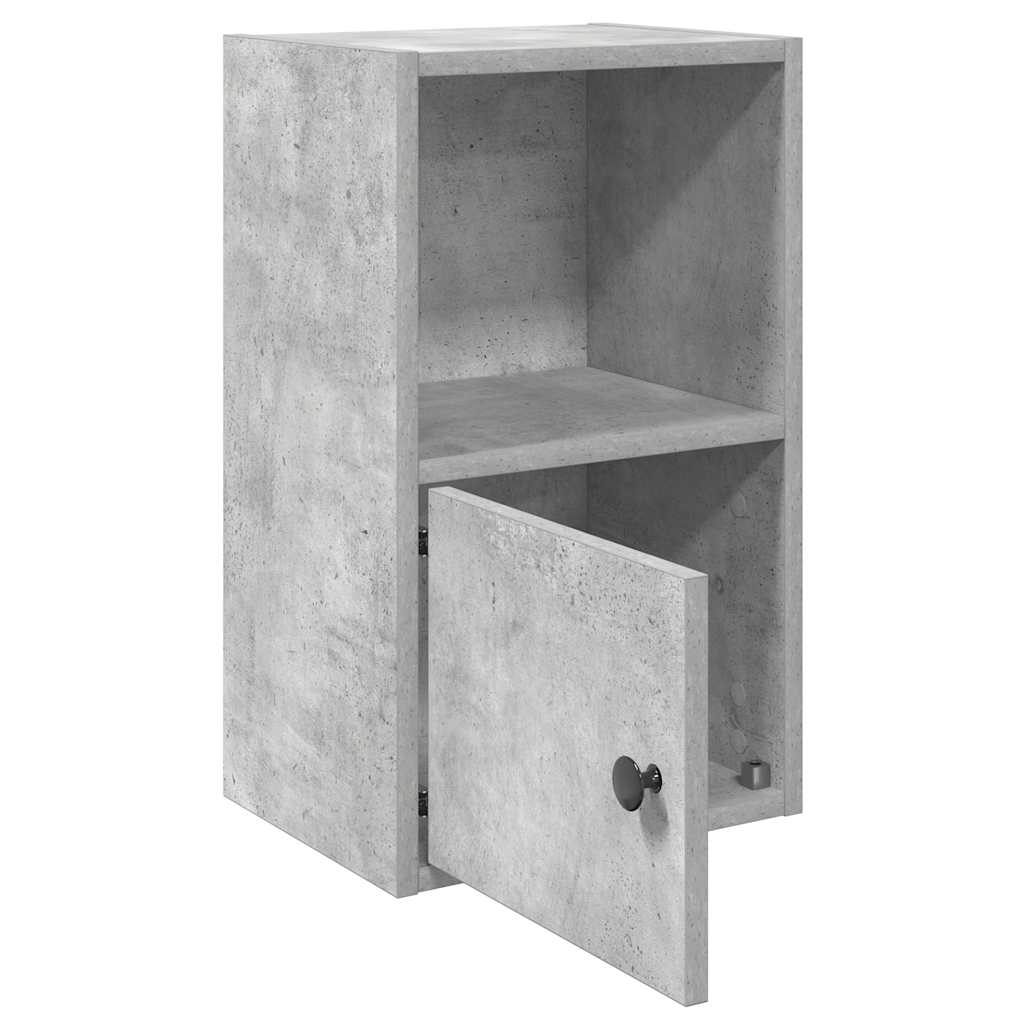 Boekenkast 31x24x52 cm bewerkt hout betongrijs