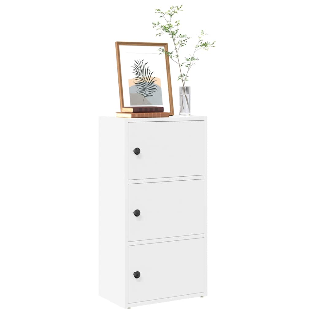Boekenkast 40x24x77 cm bewerkt hout wit