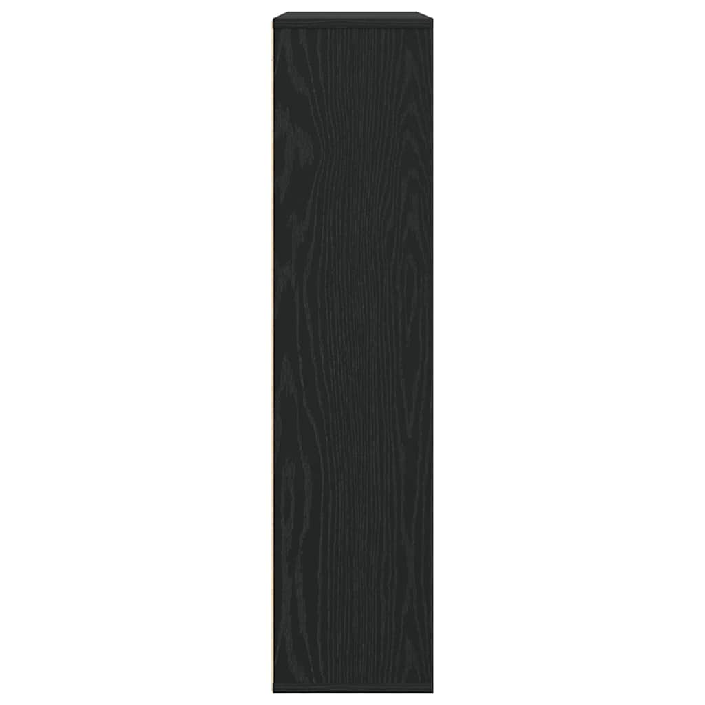Boekenkast 89x24x101,5 cm bewerkt hout zwart eikenkleurig