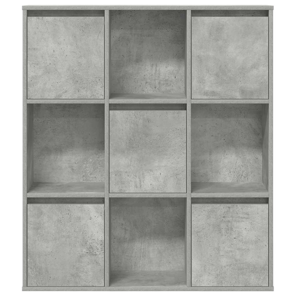 Boekenkast 89x24x101,5 cm bewerkt hout betongrijs