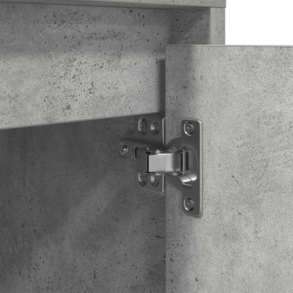 Nachtkastjes met led-verlichting 2 st 38x34x50 cm betongrijs