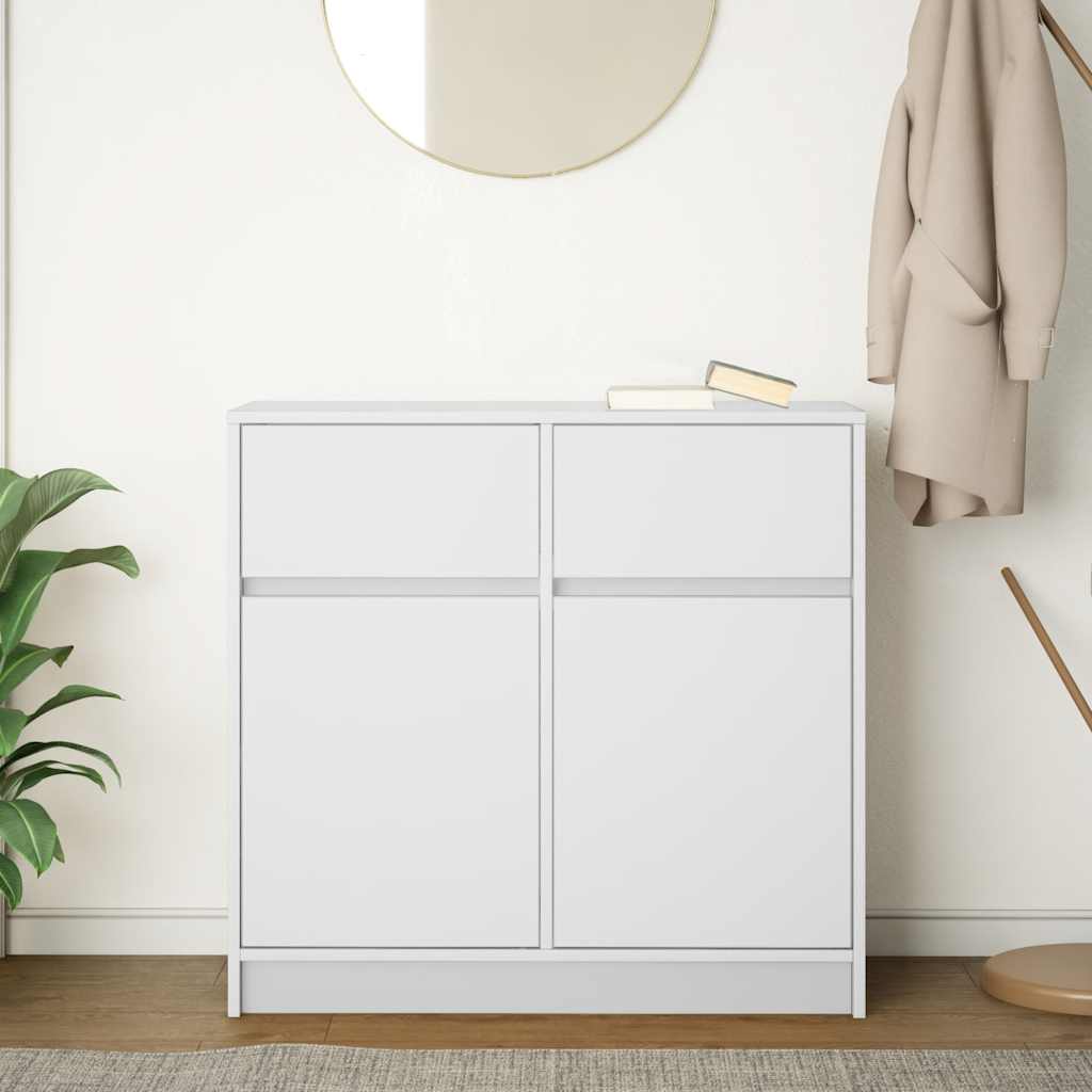 Dressoir met lade 80x34x76 cm spaanplaat wit