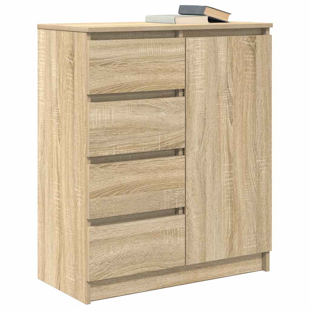 Dressoir met lades 71x35x84 cm spaanplaat sonoma eikenkleurig