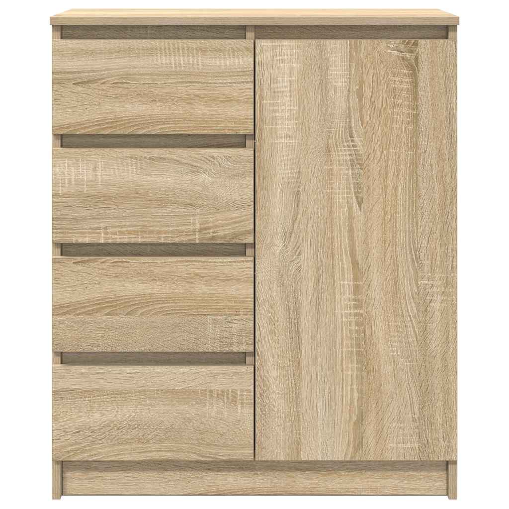 Dressoir met lades 71x35x84 cm spaanplaat sonoma eikenkleurig