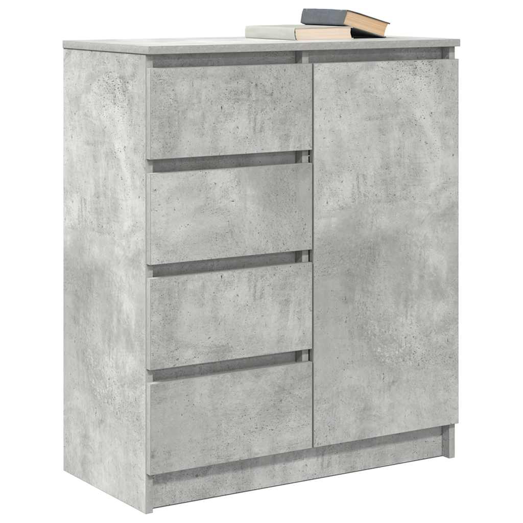 Dressoir met lades 71x35x84 cm spaanplaat betongrijs