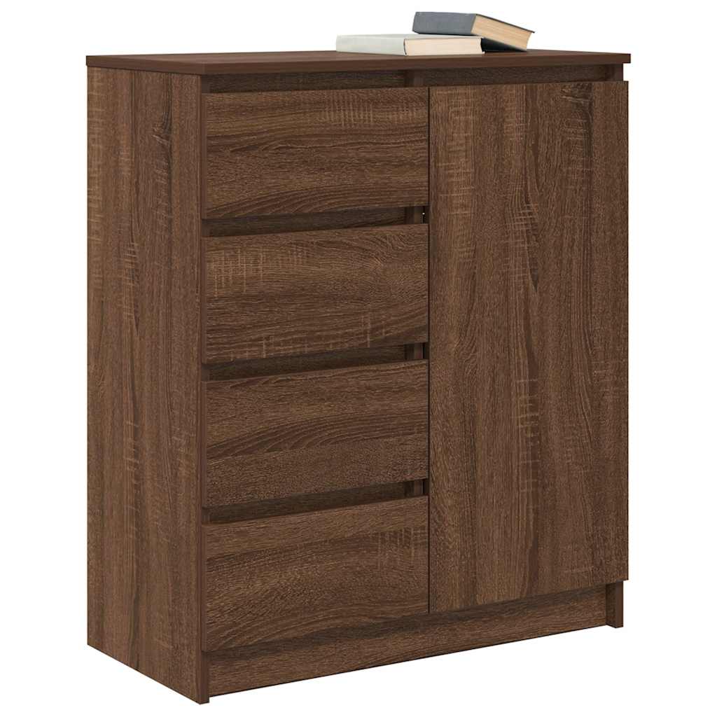 Dressoir met lades 71x35x84 cm spaanplaat bruin eikenkleurig